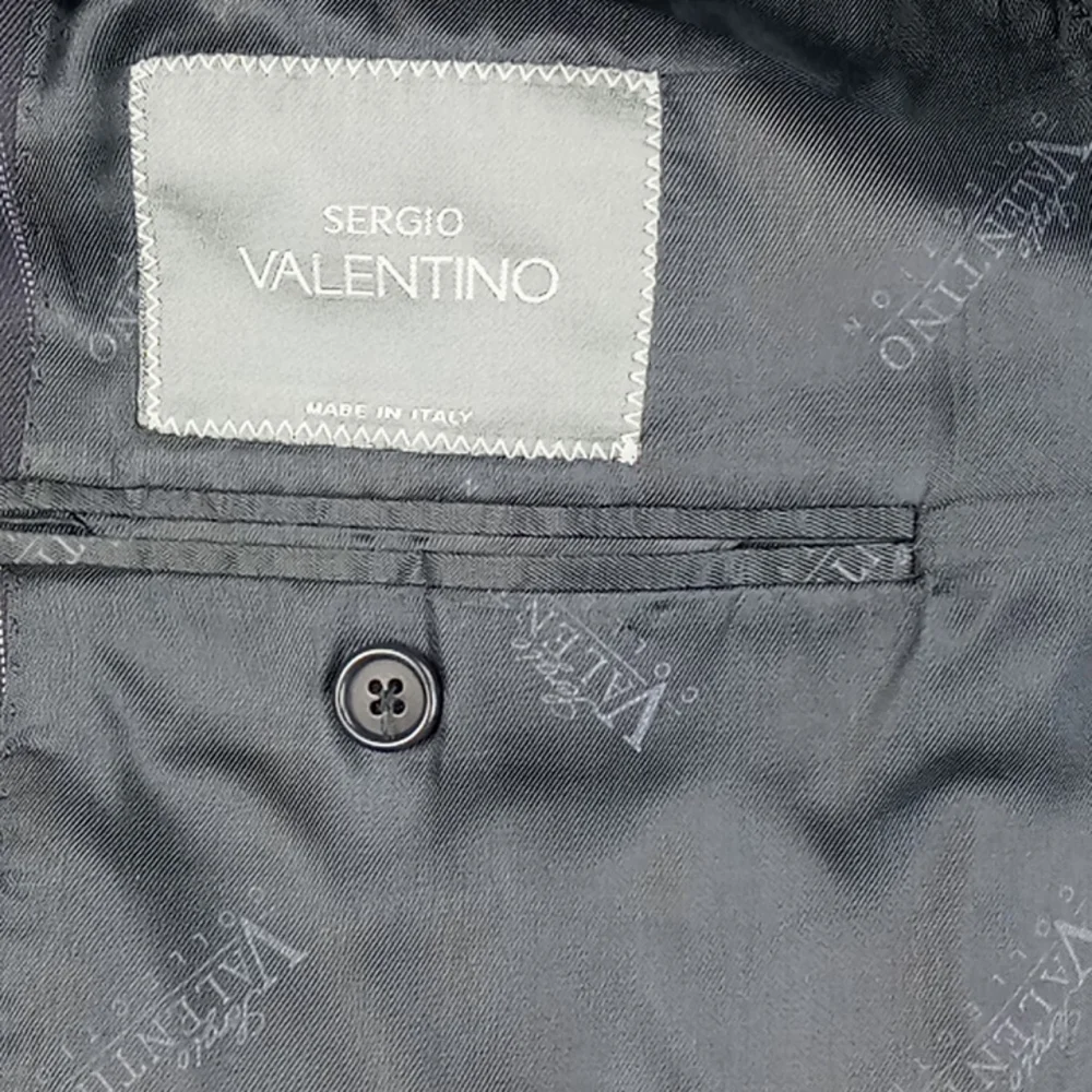 Sergio Valentino Platinum Collection Super 150's Men Navy Pinstripe Suit Jacket